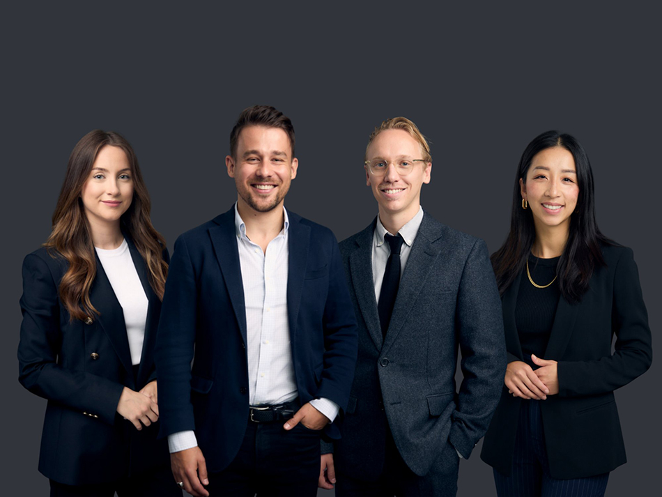 Coral Realty members Chris Stapleton (centre right) and Jenny Bui (far right) say prop tech like virtual viewings and data dashboards have been helpful tools when working with clients during the pandemic. (Photo credit: Handout/ Coral Realty)
